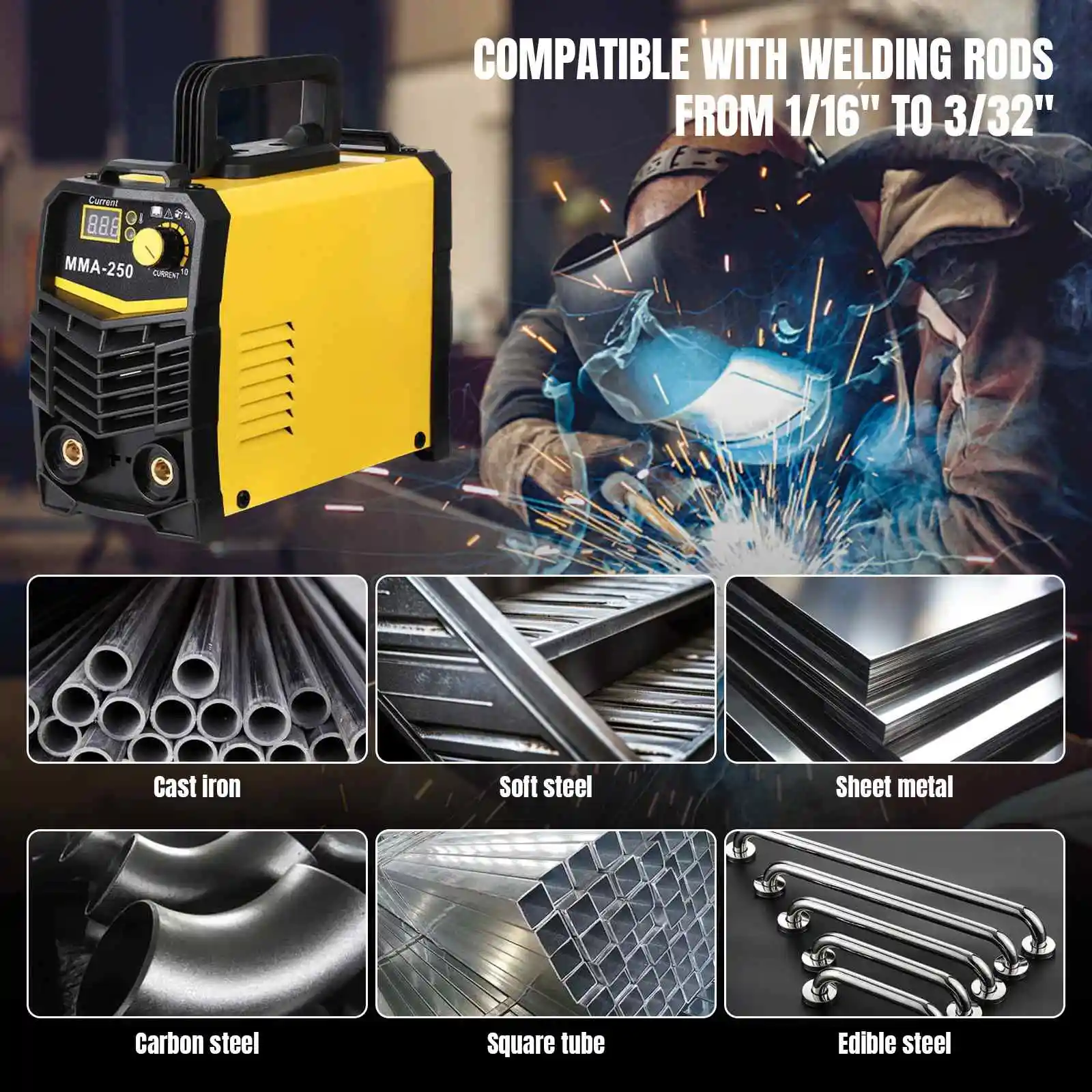 250A آلة لحام القطب آلة لحام القطب آلة لحام للعاكس أقطاب كهربائية العاكس قوس لحام كاتب الجهاز #4