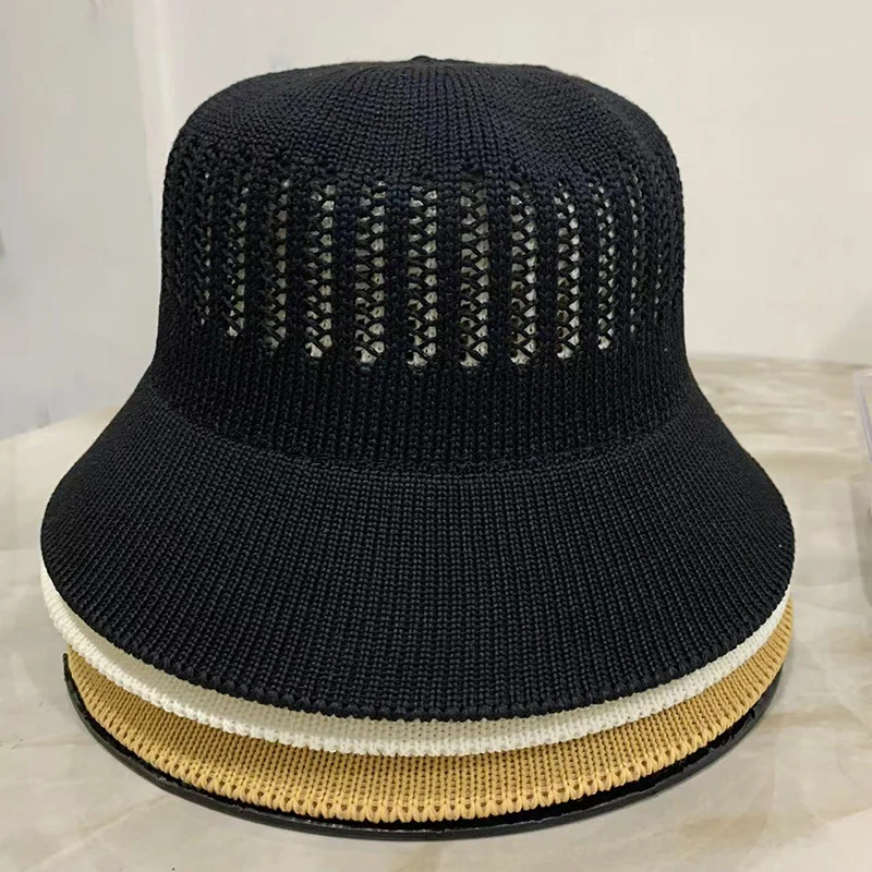 Hollow Breathable Sun Cap Women Summer Hat Fashion Beach Hats Bucket Hat Female Casual Hat Sunproof Woven Foldable Hat