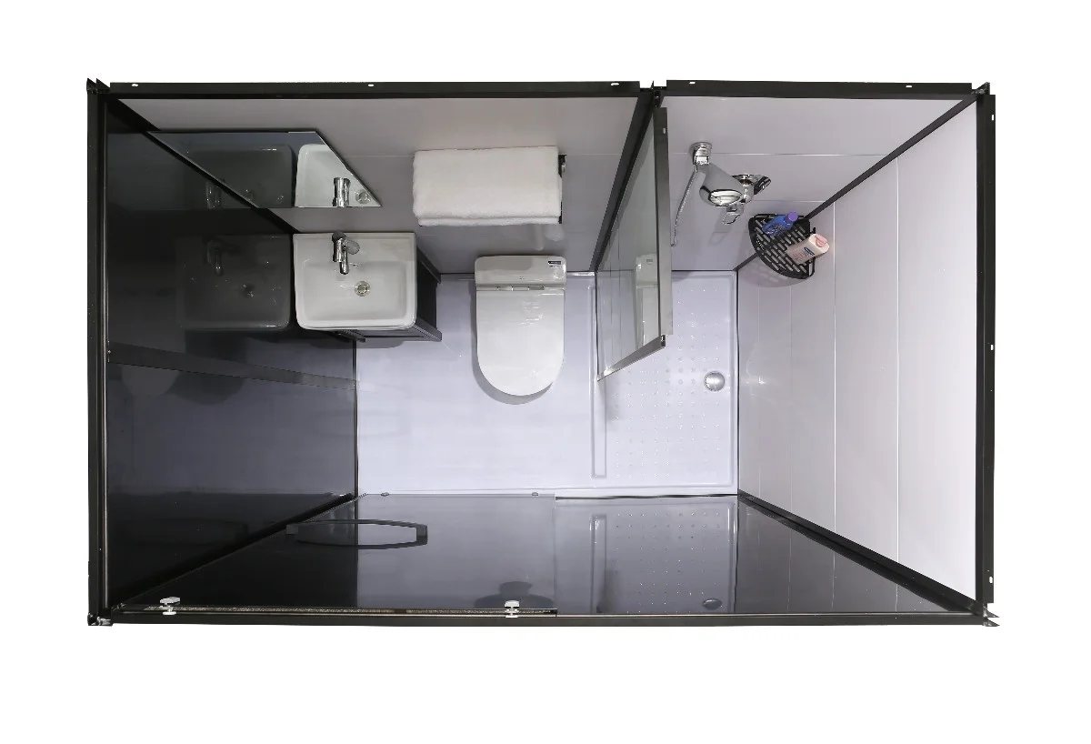 Aluminum Frame Tempered Glass Integrated Shower Enclosure Waterproof Space Saving Easy Installation Bathroom Set