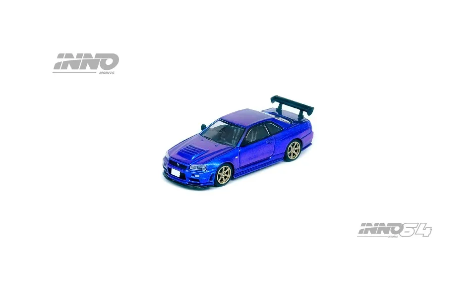 INNO 1:64 NISSAN SKYLINE GT-R R34 Collect die-casting alloy car model ornaments