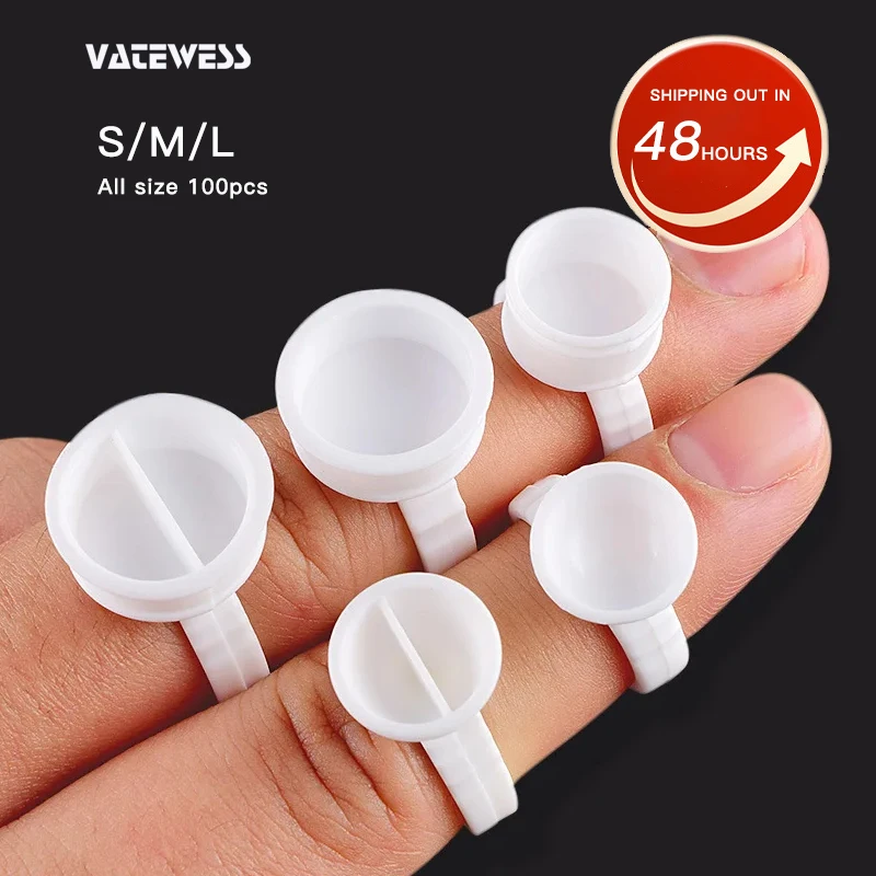 

100pcs S/M/L Disposable Tattoo Ink Rings Cups Eyebrow Lip Tattoo Pigments Holder Ring Container Permanent Makeup Accessories