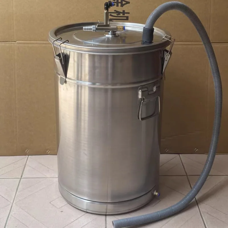 58L Powder Hopper Fludized Portable Stainless Tank Barrel for Powder Coating Machine