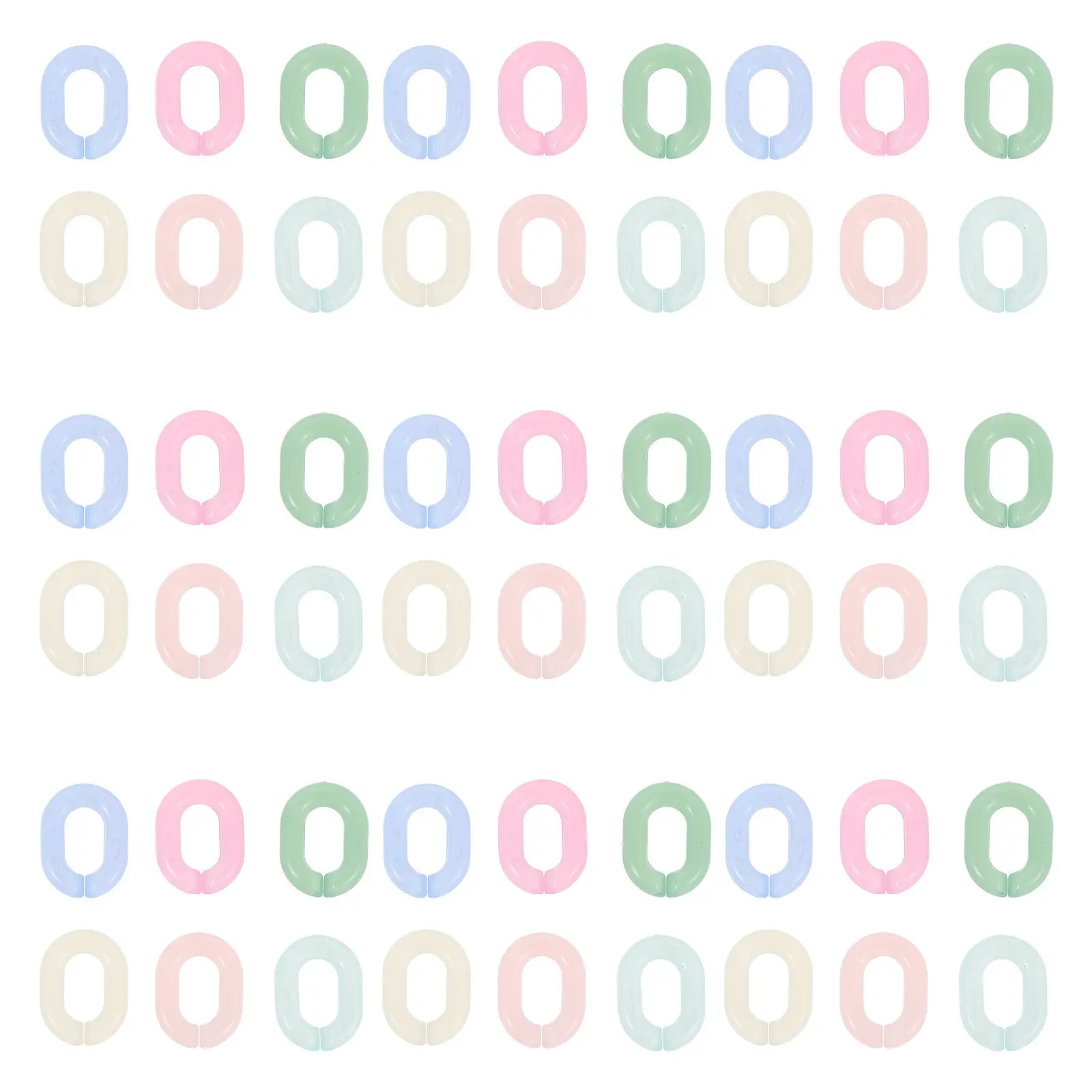 

600 шт. акриловых соединительных колец, овальные коннекторы в конфетных цветах для самостоятельного изготовления цепочек для сумок, ремешков для телефонов, ожерелий, браслетов, легкие, съемные