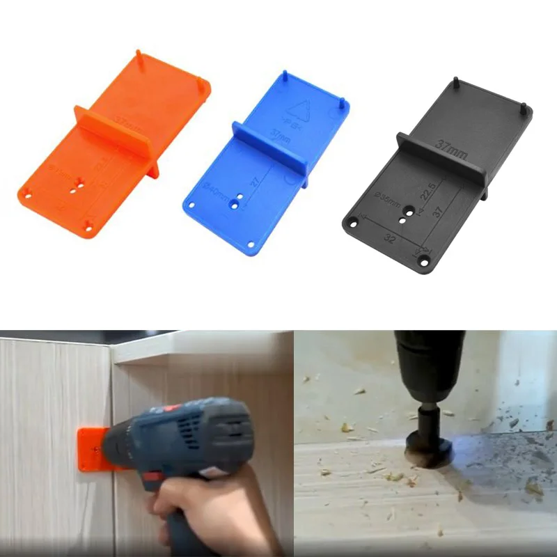 1/2Pcs 35mm 40mm Hinge Hole Drilling Guide Locator Hole Opener template Door Cabinets DIY Tool For Woodworking tool