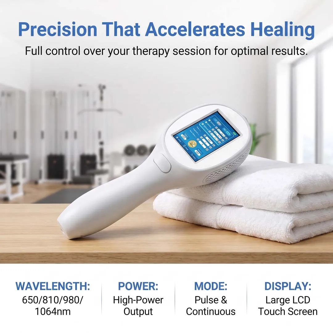 High Power 12W Cold Laser Device 650nm 810nm 980nm 1064nm Medical Laser for Human Wound Healing Tissue Repair