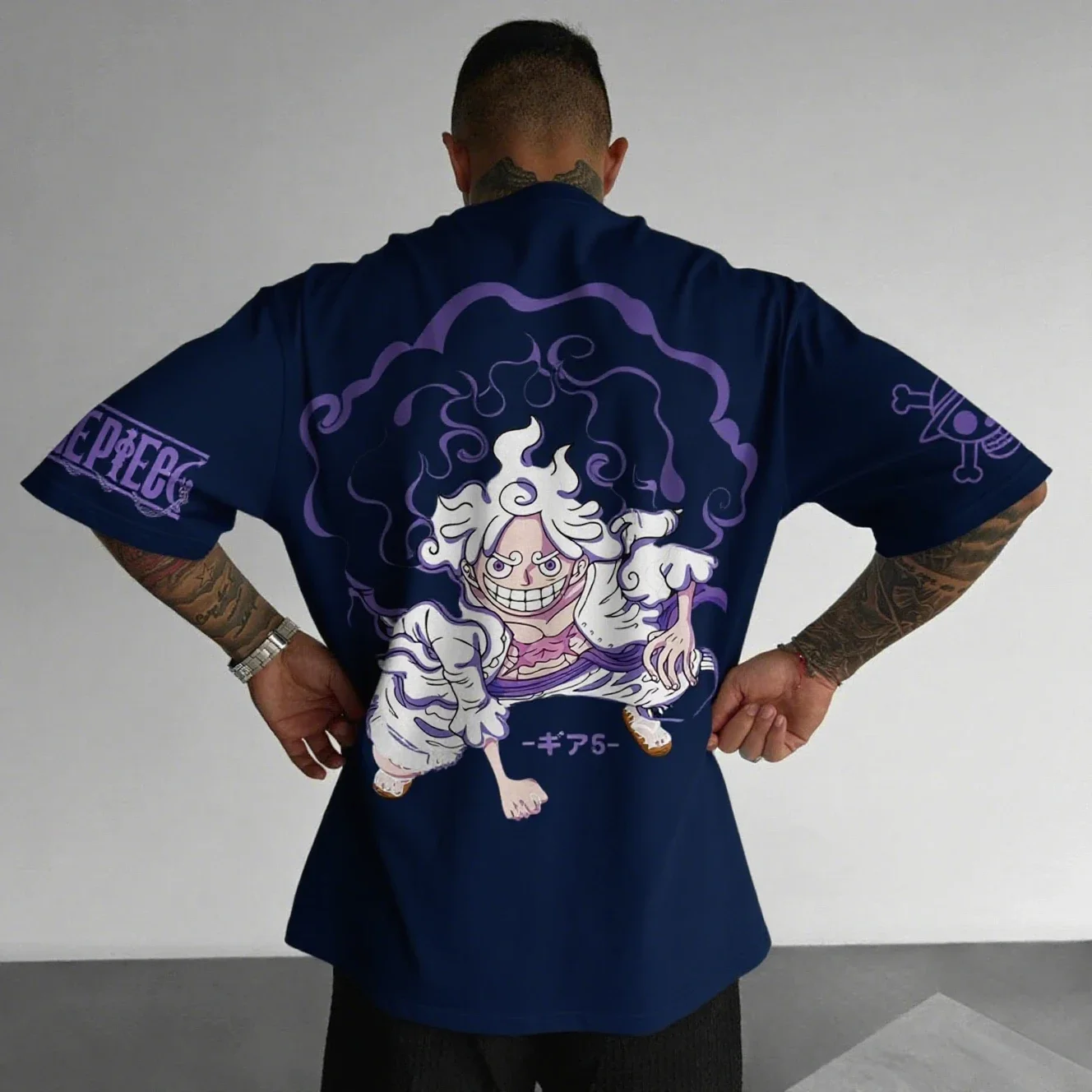 الصيف Y2k الملابس الجرافيك تي شيرت الرجال قطعة واحدة لوفي جير 5 نيكا أنيمي مطبوعة المرأة قصيرة الأكمام تي شيرت الشارع الشهير بلايز عادية #4