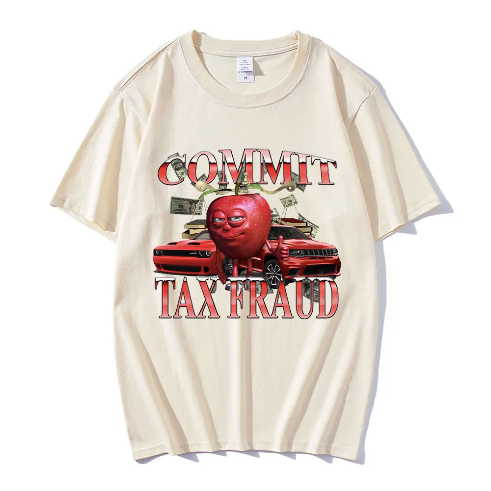 التكافؤ الاحتيال الضريبي مضحك ميمي الجرافيك تي شيرت الرجال النساء موضة Harajuku قصيرة الأكمام عادية القطن المتضخم تنفس القمم #4