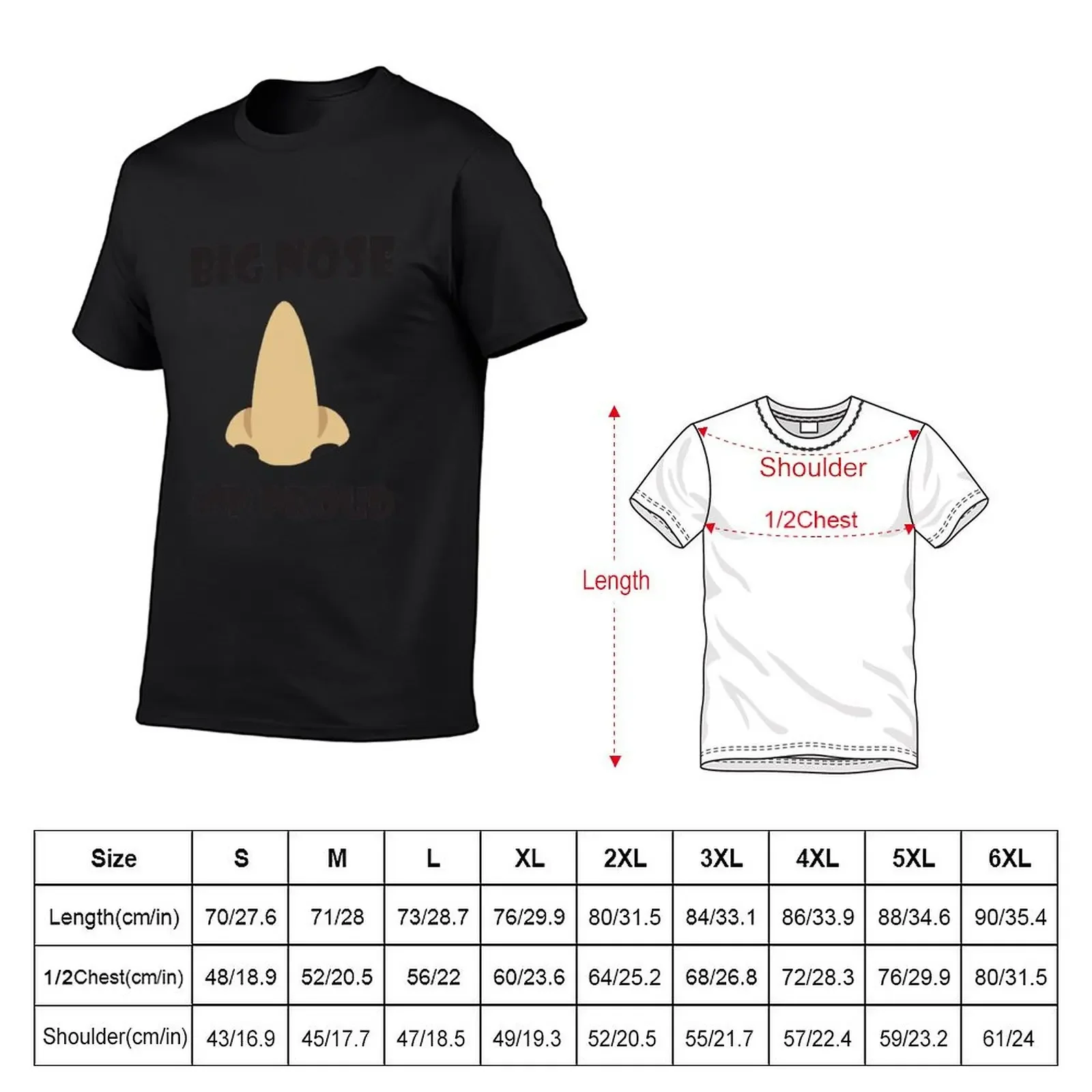 Big Nose And Proud T-Shirt anime summer tops blanks slim fit t shirts for men