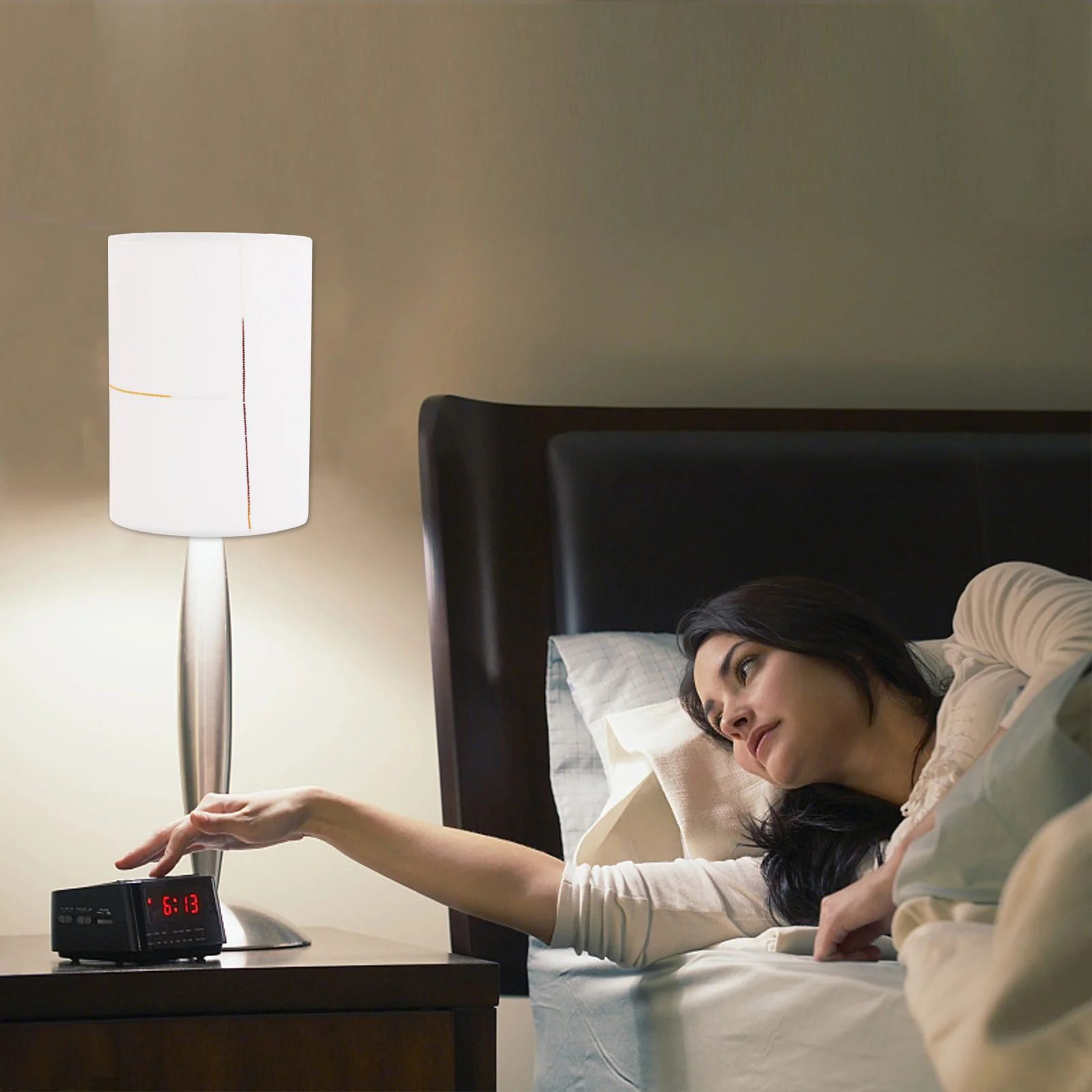 

Cylinder Cloth Lamp Shade Simple Elegant Lampshade for Home Hotel Bedroom Study Decorative Drum Lamp Cover E27 Light Fixture