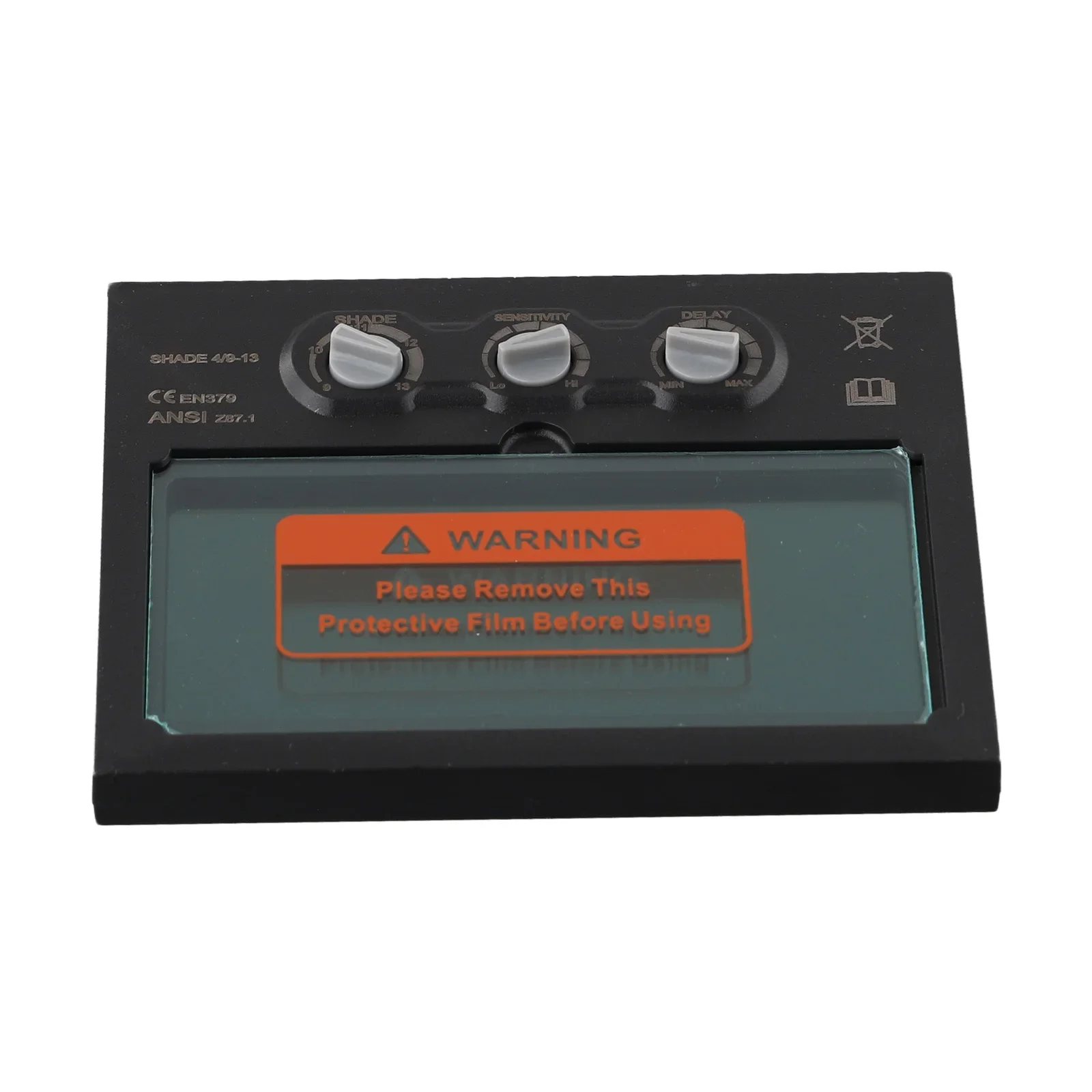 

Auto Darkening Welding Filter Industrial 0.35 Inch Thickness 110 Mm*90 Mm With Manual Level Setting Function Brand New