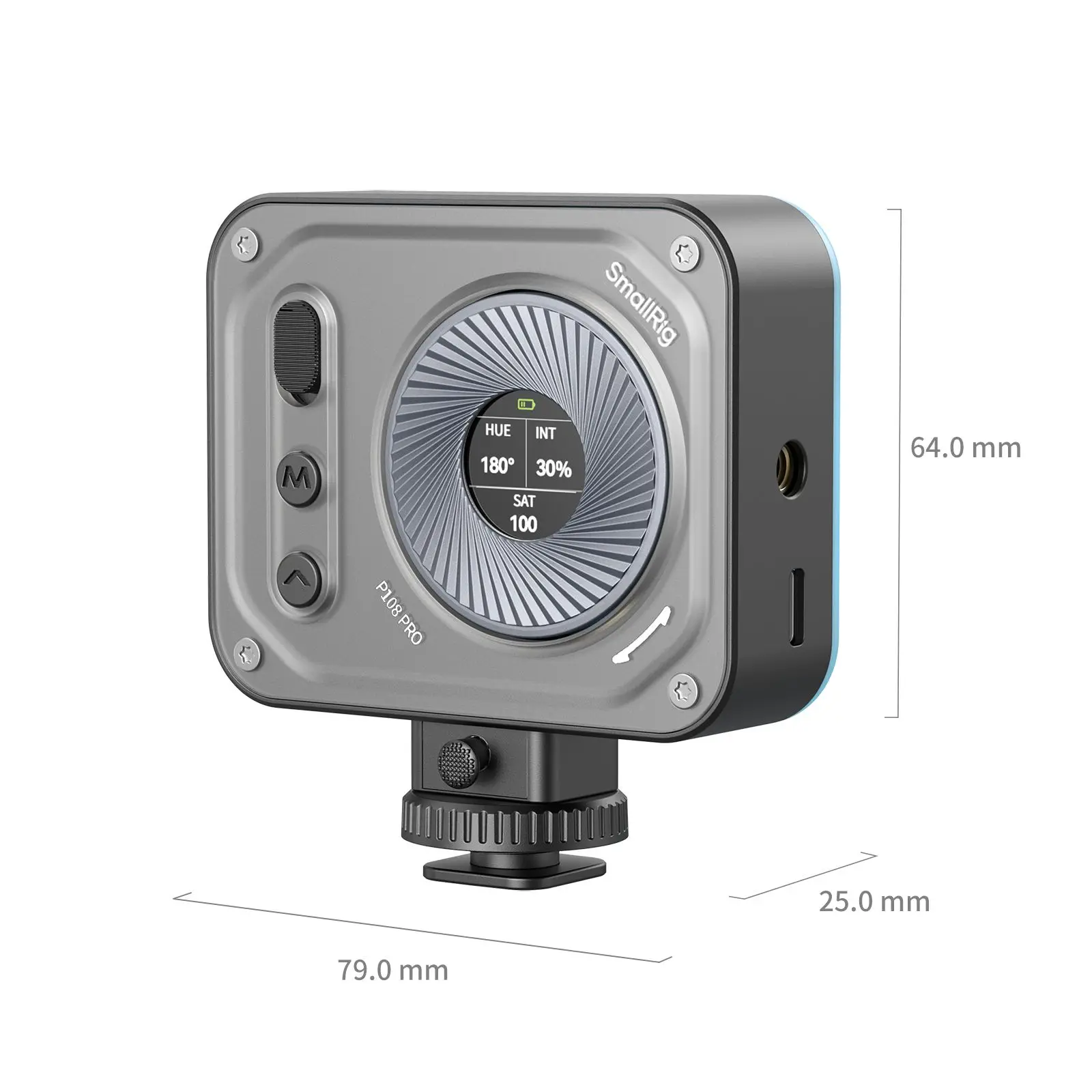 Smallrig Vibe 96 / P108 Pro ضوء فيديو صغير ، ثنائي اللون pk ، ضوء ملء سريع الإصدار مع شاشة LCD للهاتف ، Vlog والتصوير الفوتوغرافي