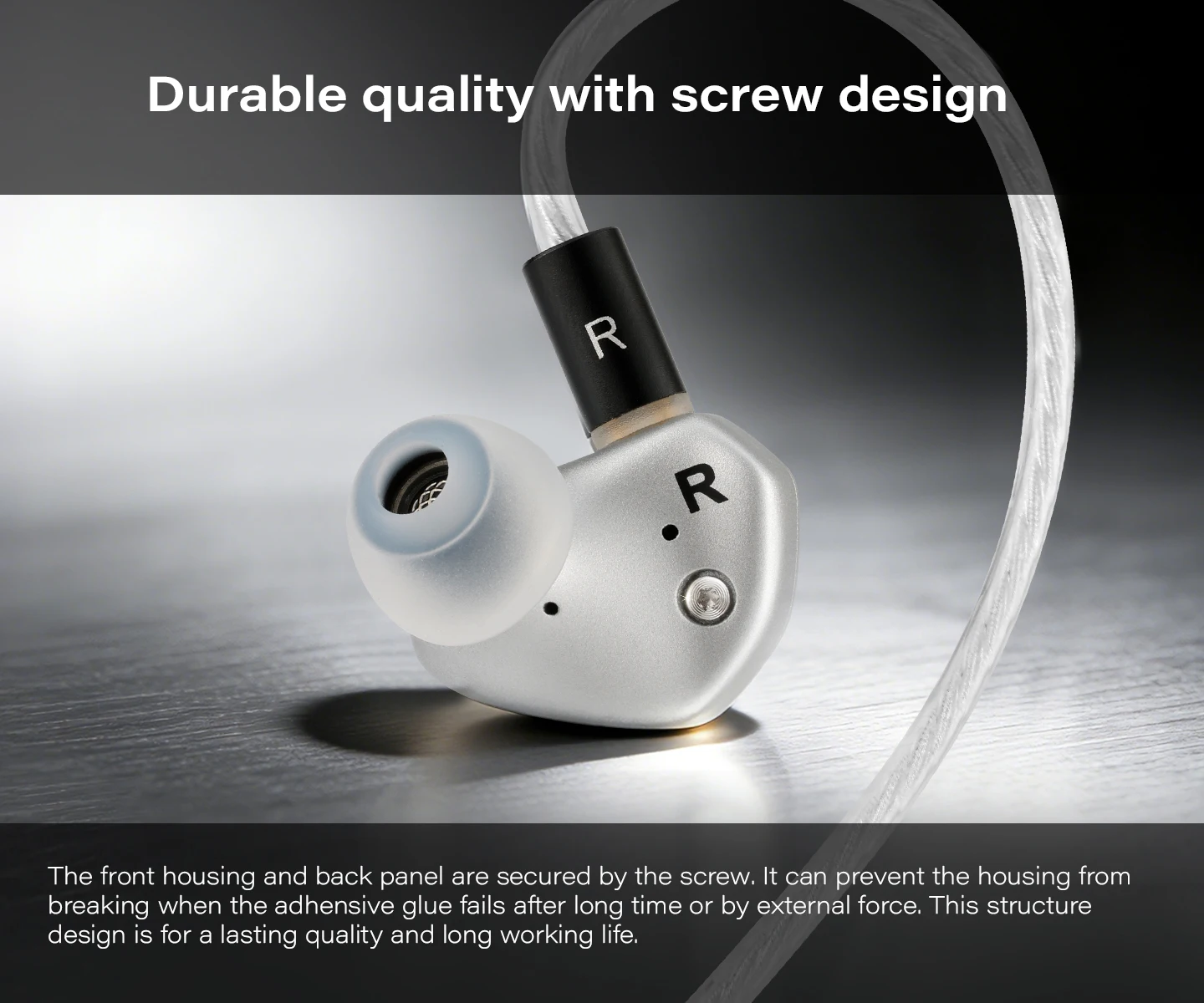 Kefine Klean SV 10mm DLC Membran-Dynamischer Treiber HiFi IEM Kopfhörer mit Robuster und Langlebiger Konstruktion – Detail 7