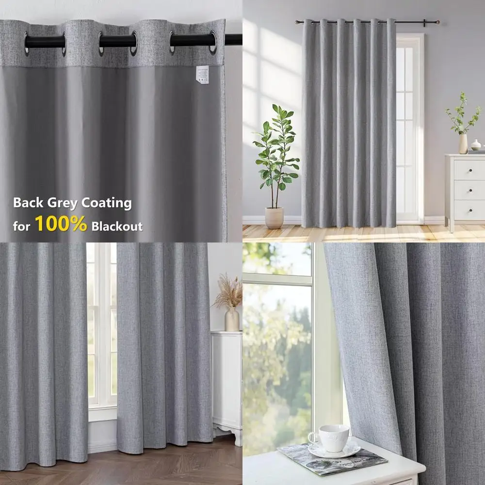 

Light Grey 90 Thermal Insulated Grommet Curtains, 70W x 90L, for Living Room Privacy & Luxury Decor