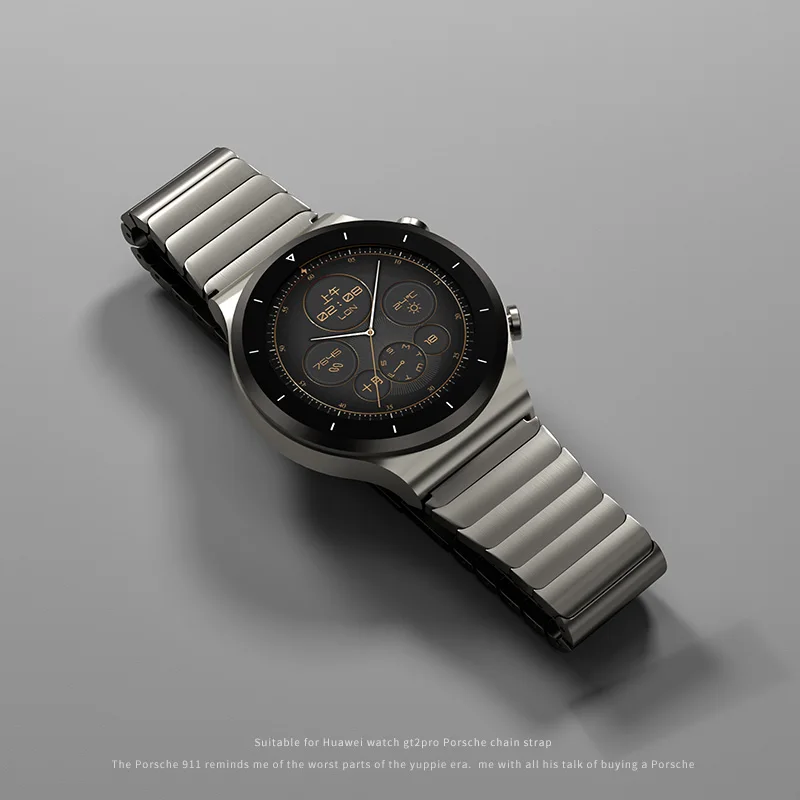Ремешок Porsche металлический для TicWatch Pro 3, оригинальный браслет с GPS для TicWatch GTX S2 E2 Correa, 22 мм, аксессуары для наручных часов