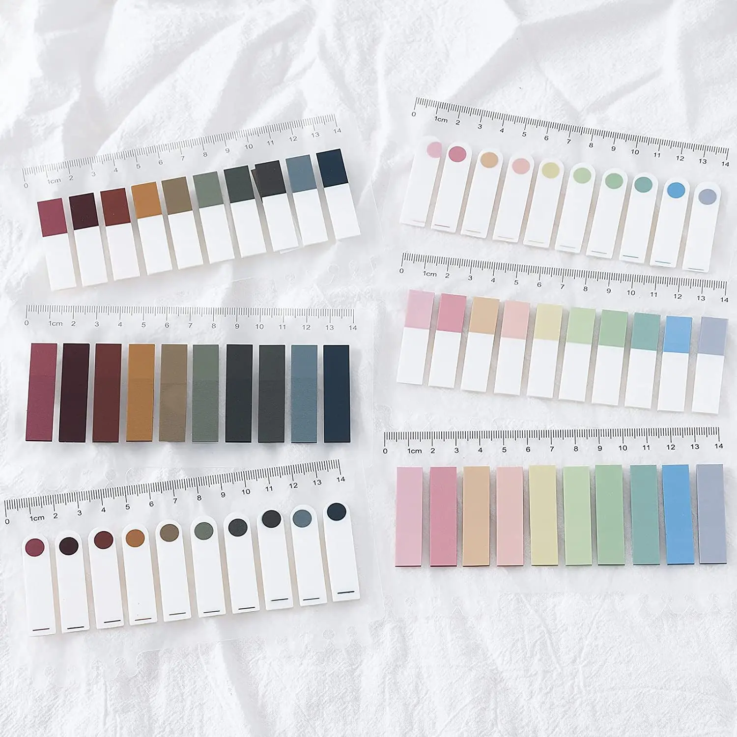 A19E-200Pcs Colored Page Markers, Sticky Tabs In 10 Colors,Neon Sticky Notes Flags,Waterproof Writable Page Flags