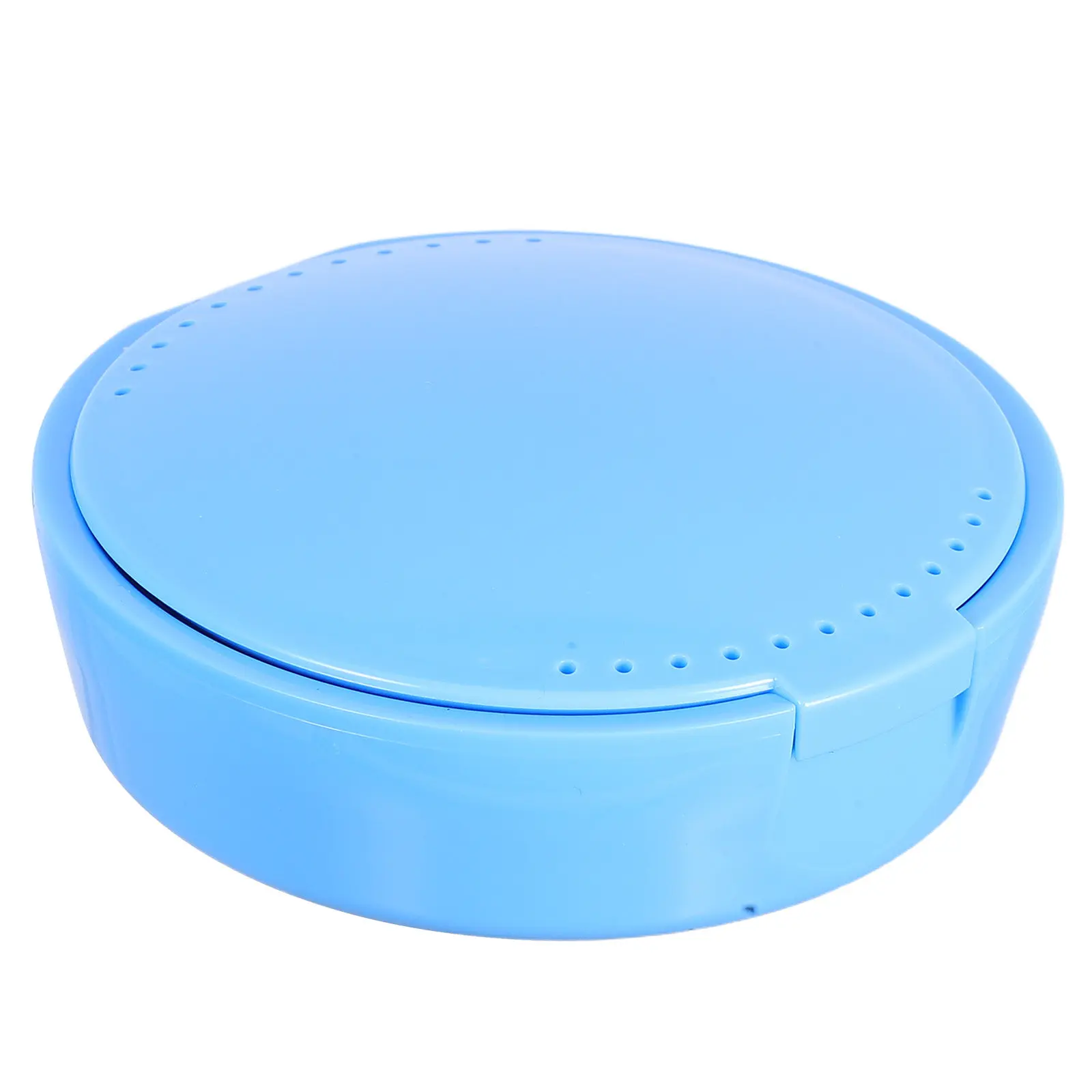 

Portable Round Retainer Box Plastic Tooth Holder Case Built-in Mirror Travel Storage Organizer for False Teeth Kids Milk Teeth