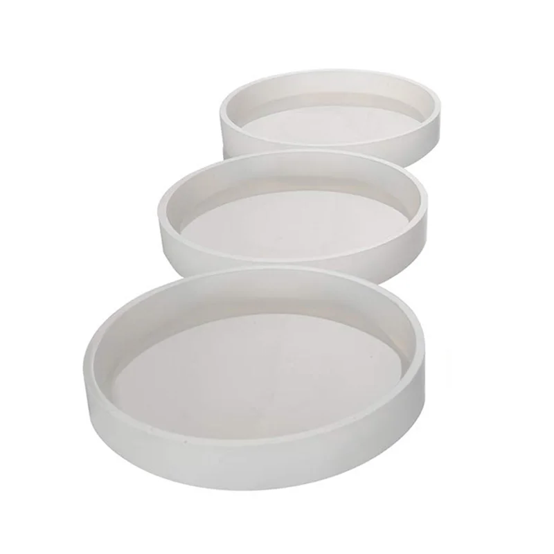 

3 упаковки больших силиконовых форм для круглых подставок «сделай сам», диаметр 3,94 дюйма/10 см, формы для литья из смолы, цемент-N38R