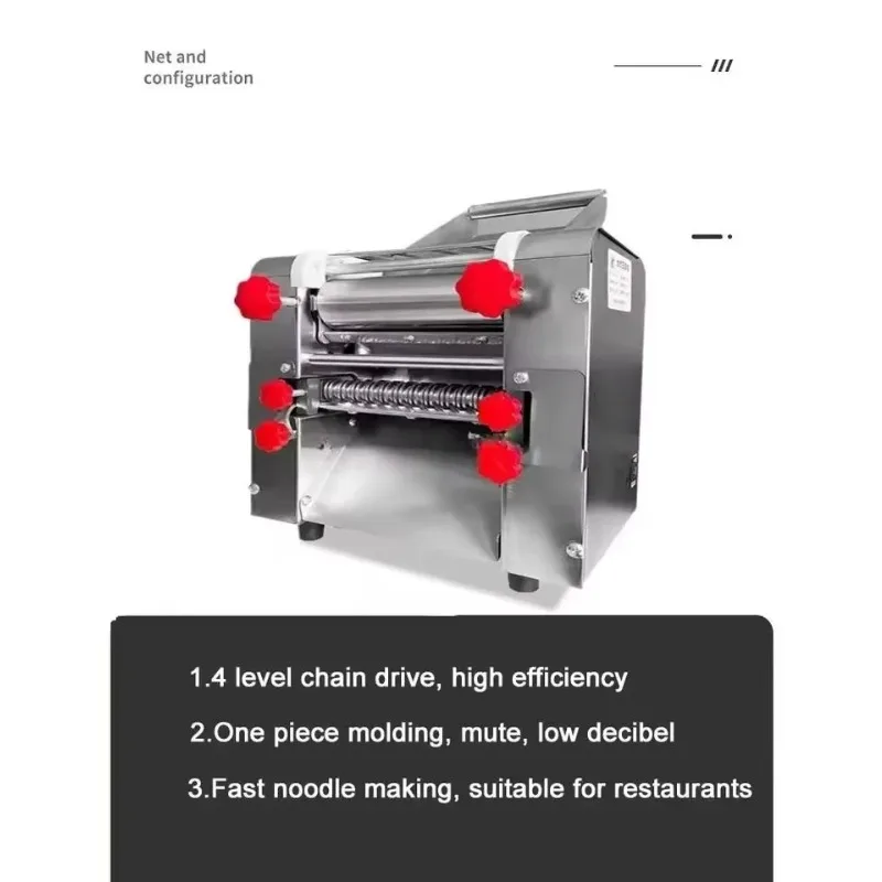 

Noodle Press Machine Dough Roller Stainless Steel Desktop Pasta Dumpling Maker Commercial Kneading Electric Noodle Machine