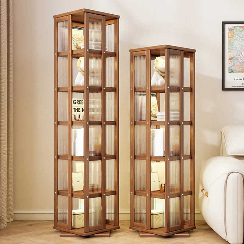 

Rotating bookshelf floorHome bookcase lockers Simple modern living room multifunctional display rack