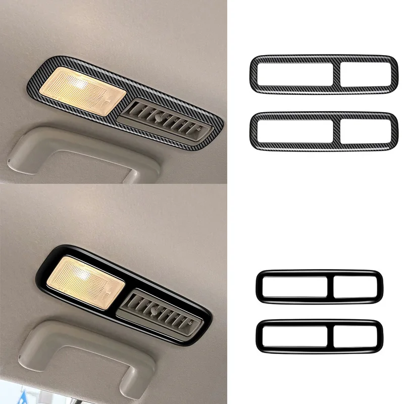 

For Mitsubishi Delica D:5 2023 2024 2025 ABS Carbon Fiber 3rd Row Reading Light Bezel Decoration Cover Trim Inner Accessories