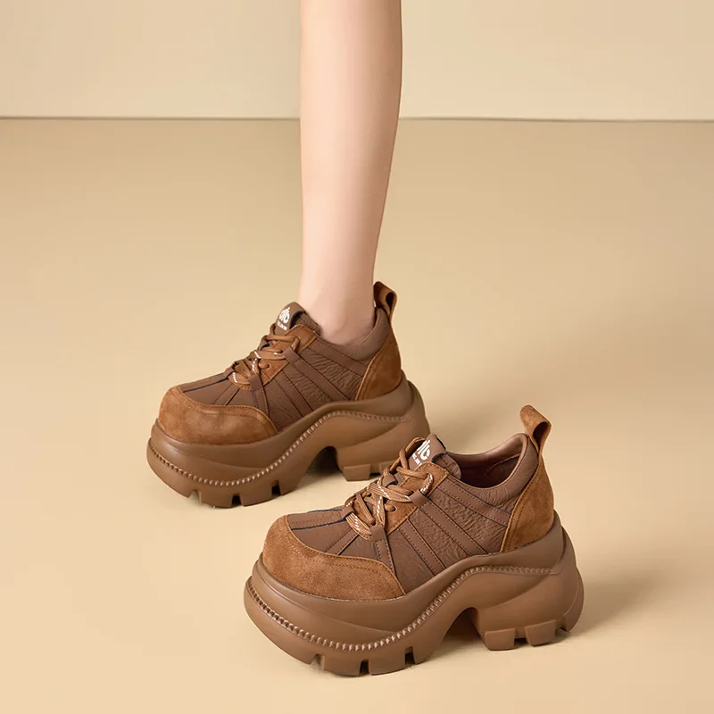 Women's shoe temperament college style Le Fu shoes women's 2025 autumn new style sponge cake casual single
