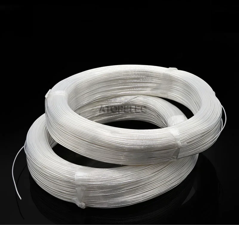 2M/10M Silver Plated PTFE F4 Solid Wire High Purity OFC Copper Single Core Cable HiFi Audio DIY 20/24/28/30 AWG