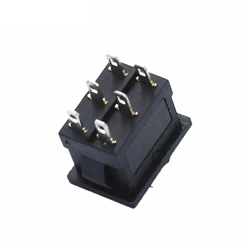 10pcs KCD1-202 KCD1-203 Rocker Switch Panel Monuting 19*13mm 10A125VAC DPDT 6P2 6P3 Push Button Switch Boat Car Snap-in on/Off