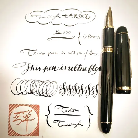 Jinhao X350 9016 Creative C-Flex Nib Fountain Pen Flexible Nib Professional Classical Sketching Round Soft Elastic Writing Pen