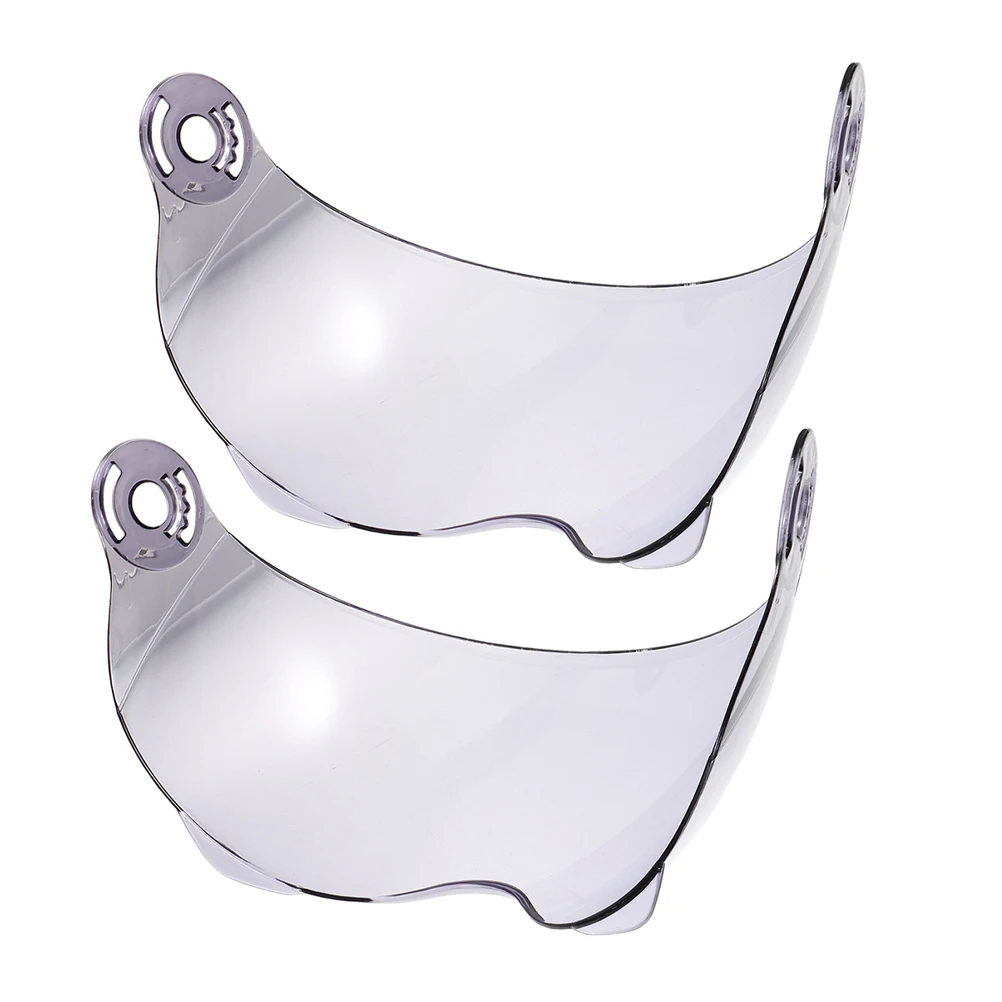 

2pcs Clear Visor Replacement Half Face Wind Blocker Lens Universal Fit Uv Protection Motorcycle Shield Removable