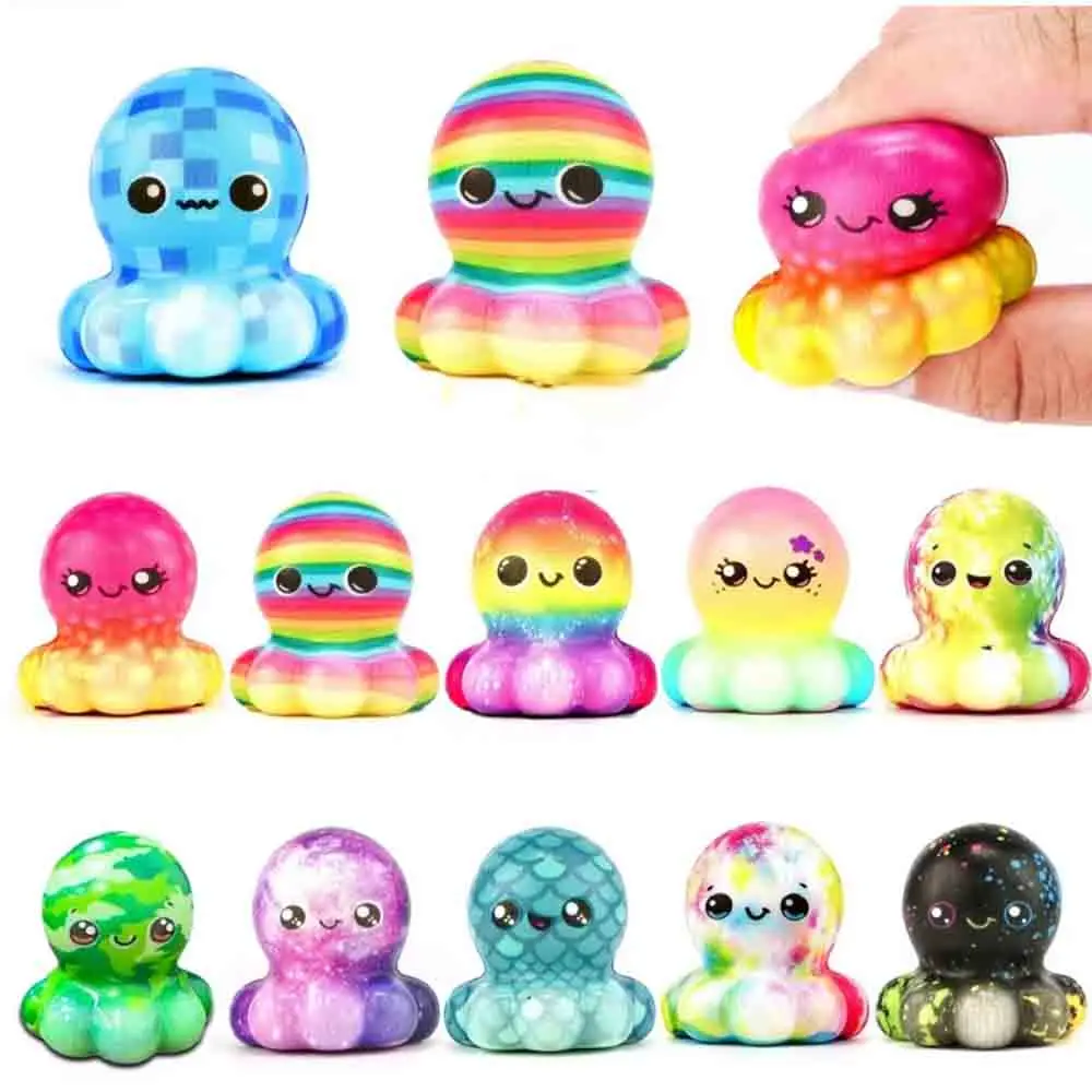 10-30pcs Christmas Stress Ball Fidget Toys Slow Rebound Squishy Toys Stress Relief Mini Foam Ball for Boys Girls Party Favors