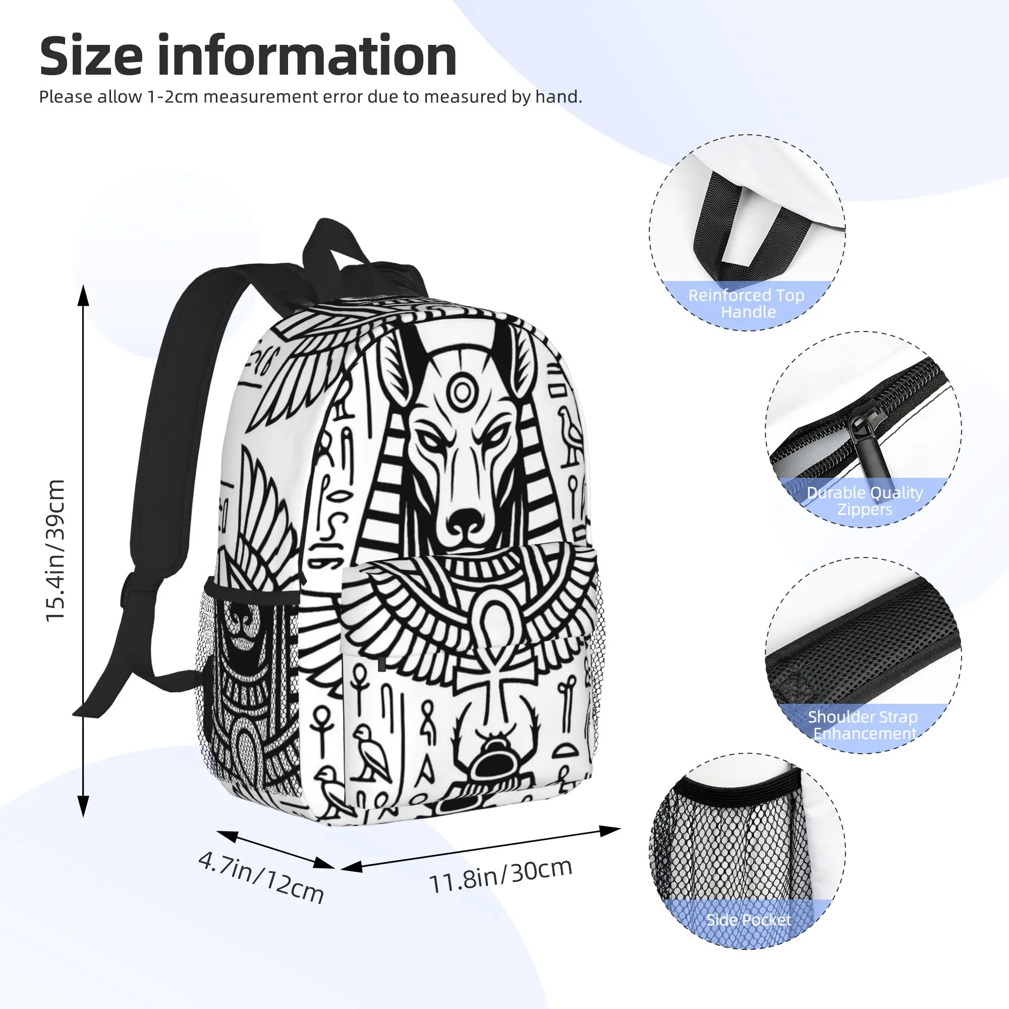 Egyptian Deities God Egypt Pharaoh Backpack Hot Sale Daypack Boys Girls BookBag Shoulder Bags for Men Women School Bag