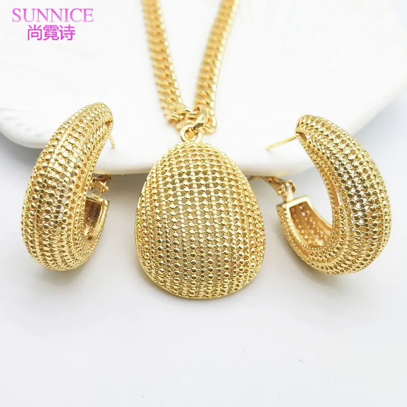 Italian Luxury 18k Gold Plated Jewelry Set for Women Wedding African Jewellery Sets Bride Necklace and Earrings Free Shipping