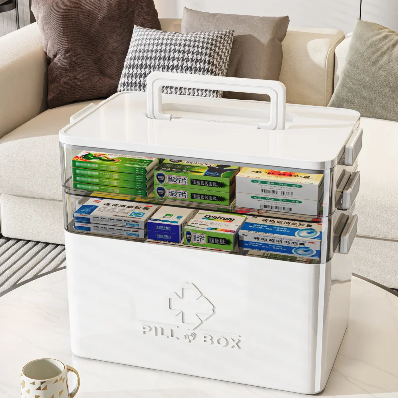 

Medicine Box Family Pack Large Capacity Medicine Box Multi-layer Medicine Classification Medical Box Large Children's Medicine