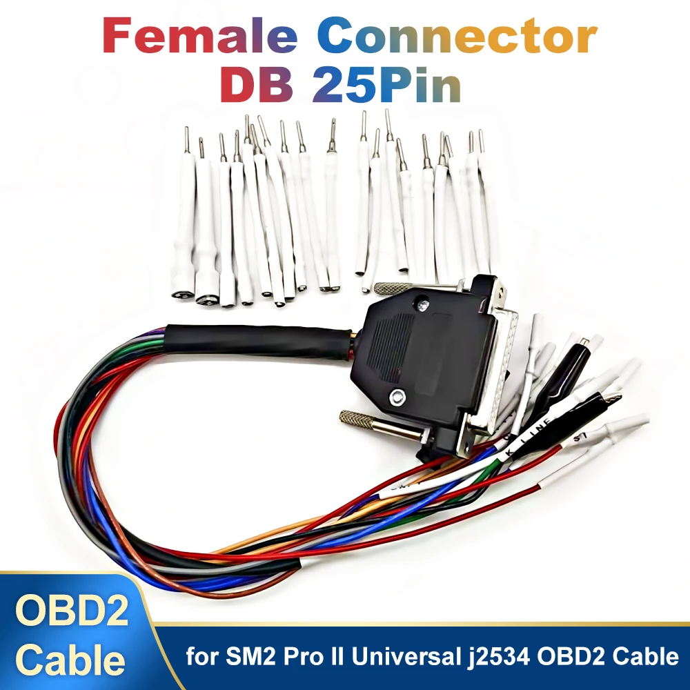

DP25 PIN for SM2 Pro II Universal j2534 OBD2 Cable DB 25pin EOBD Scanner Tool Working On Ktflash Dongle ECU Programming Tool