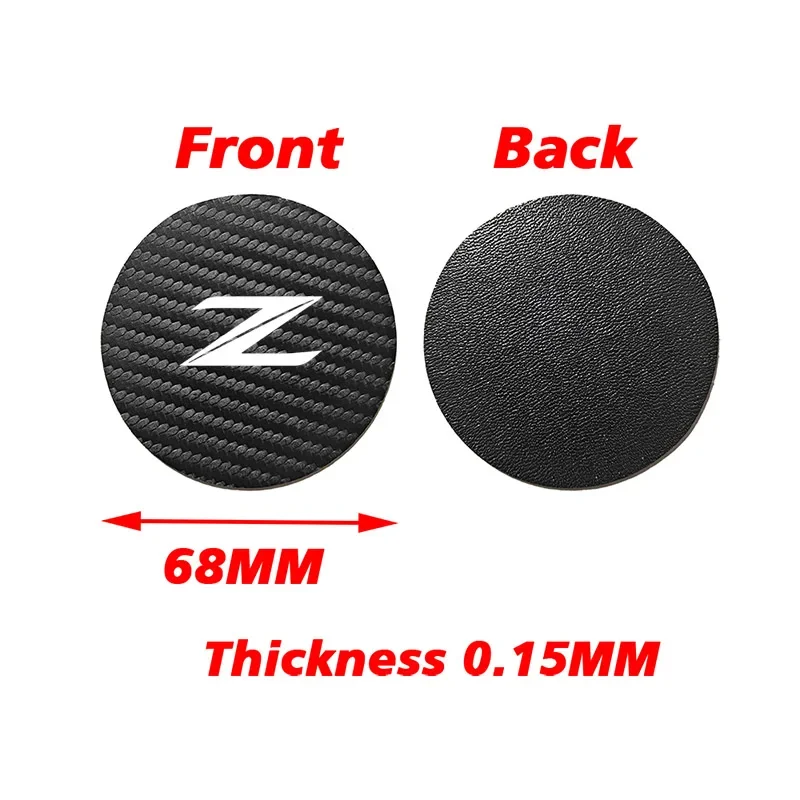 2 Pcs Car Coasters Carbon Fiber PU Leather Water Cup Holder Pads For Nissan 350 Z 370 Z FAIRADY Z 350Z Auto Interior Accessories