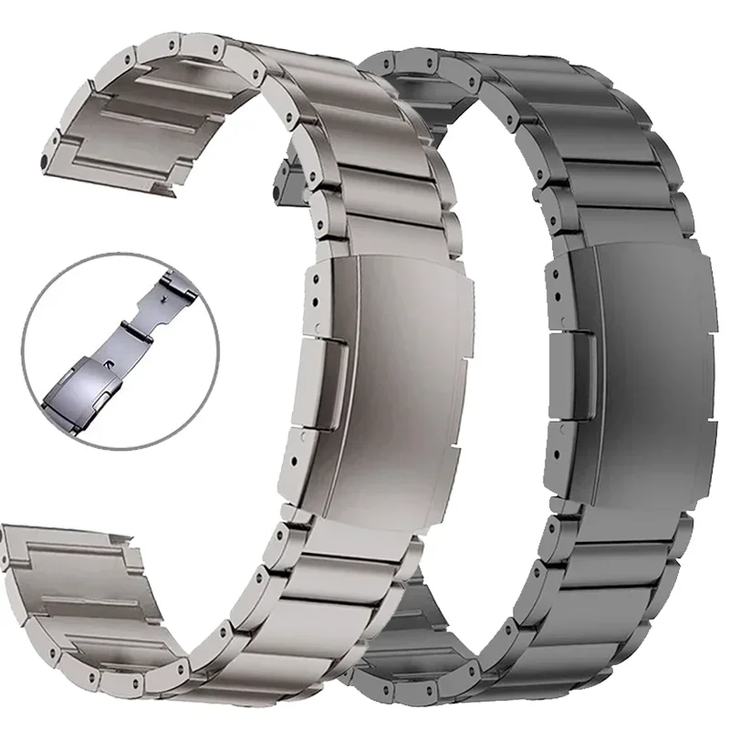 

22mm Luxury Titanium Strap For Huawei Watch4/4Pro GT2/3Pro 46mm Band For Samsung Watch 46mm 3 45mm Bracelet For Amazfit GTR 47mm