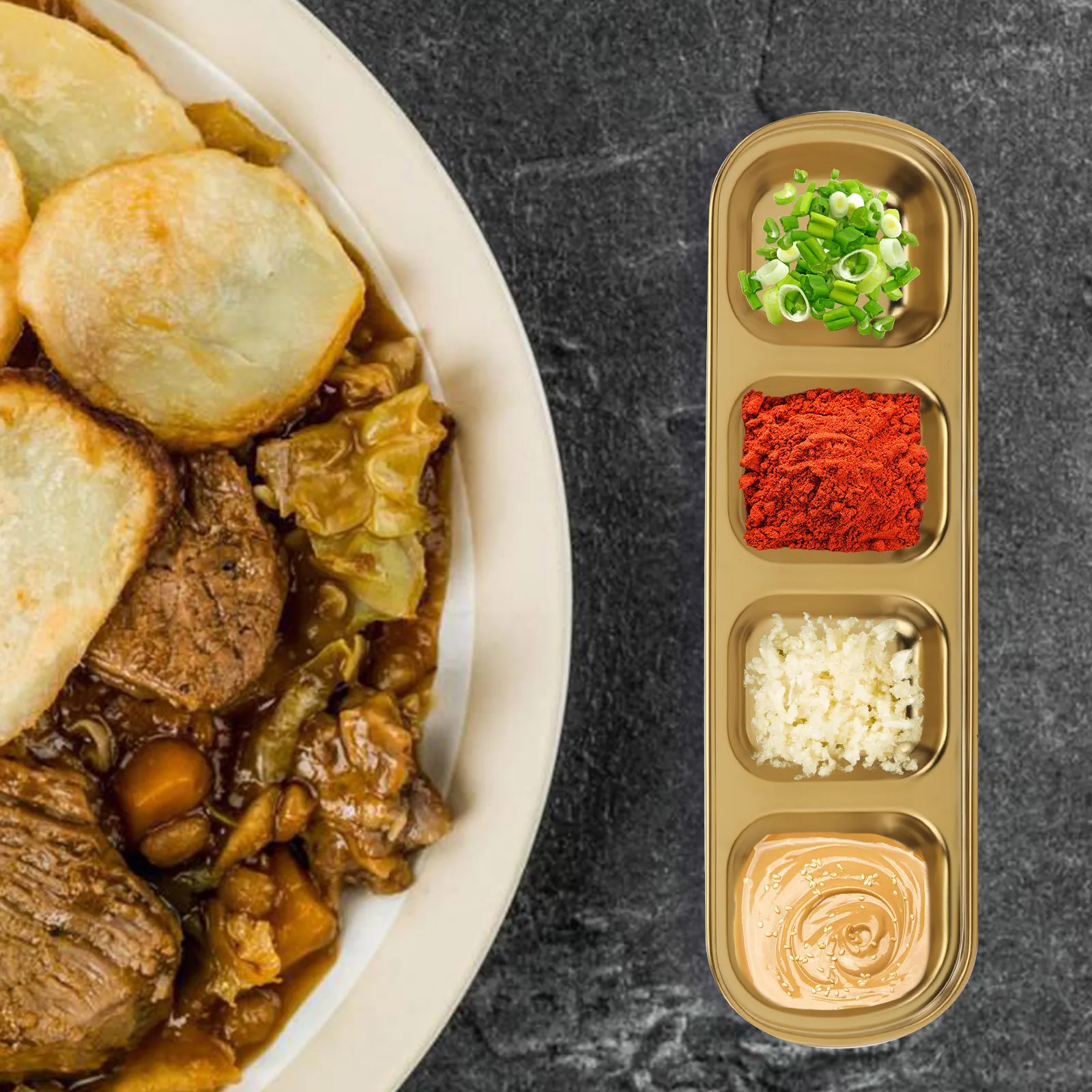 

Premium Food-Grade Condiment Dish Smooth Stable Bottom For Oil Vinegar Sugar Sauce Plate Dipping Dish Household Restaurant Use