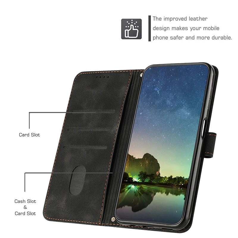 Funda con soporte tipo billetera de lujo para Huawei P10 P20 P30 P40 P50 PRO Mate 10 Lite MATE 20 Pro, funda para teléfono con soporte magnético