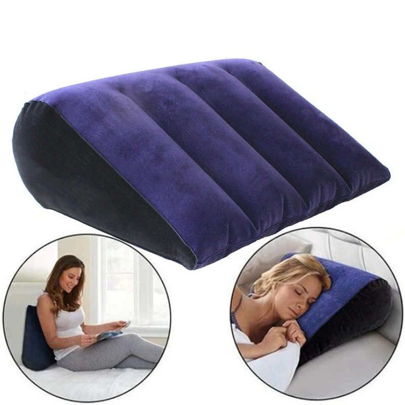 Coussin Gonflable en Forme de Cale avec Flocage, Position d\'Amour, Baume, Meuble de Lit, Canapé, Jeux pour Adultes, Oreillers d\'Aide pour Couple,