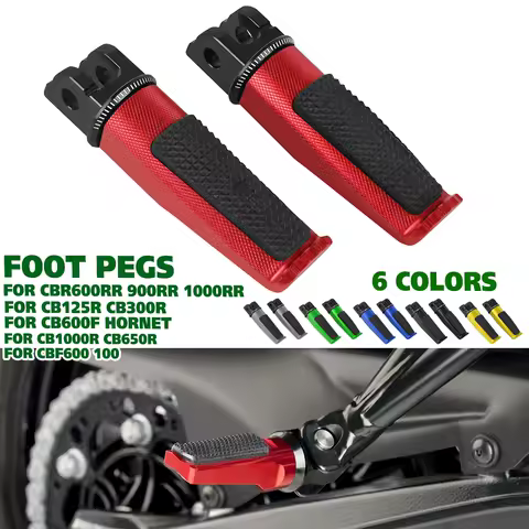 For Honda CBR250R CB600F HORNET CBF 600 CBR600 900 1000RR Front Foot Pegs Padel Footrests CB125R CB300R CB1000R 08-20 CB650F