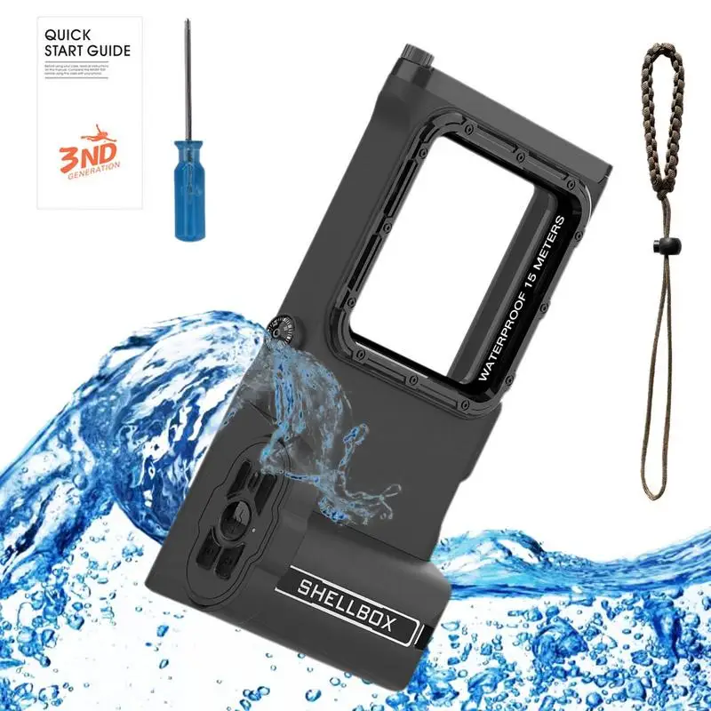 Professional 15M Diving Cover For iPhone 14 13 Pro Max Shutter Button Underwater Waterproof Phone Case ForSamsung forXiaomi