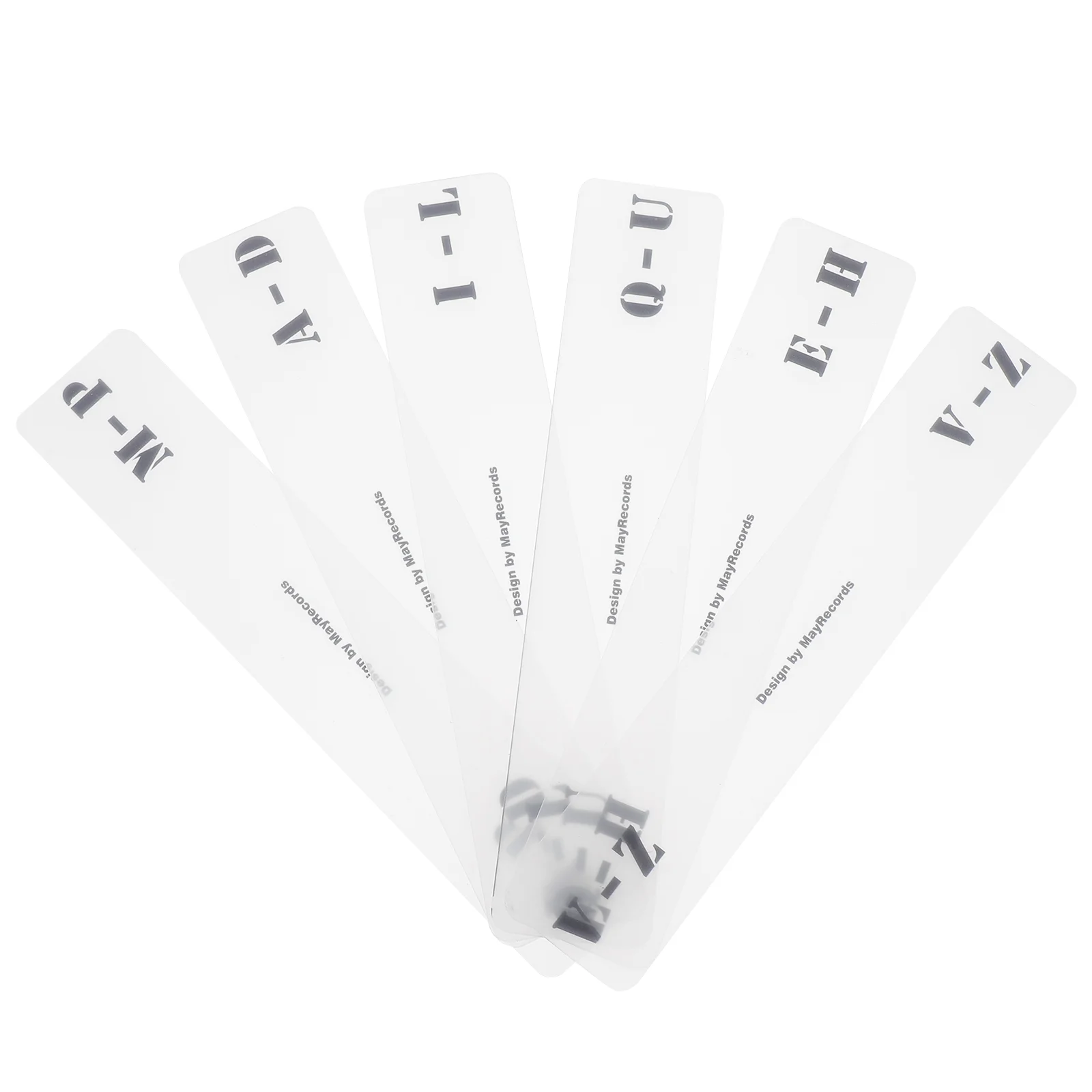 6 Pcs Record Sorting Card Dividers Drawer Letter Organizer Horizontal Label Acrylic Disc Office