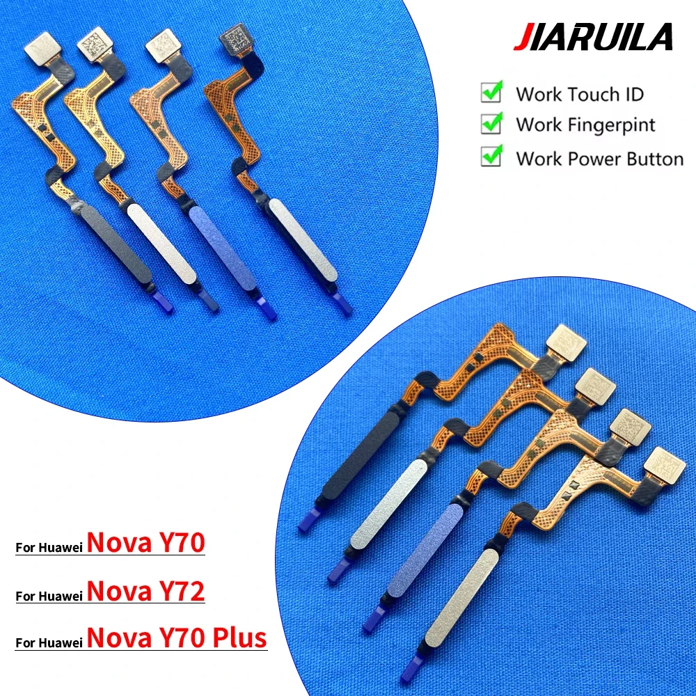 Fingerprint Sensor Home Return Key Menu Button Flex Ribbon Cable For Huaweil Nova Y70 Nova Y72 Nova Y70 Plus