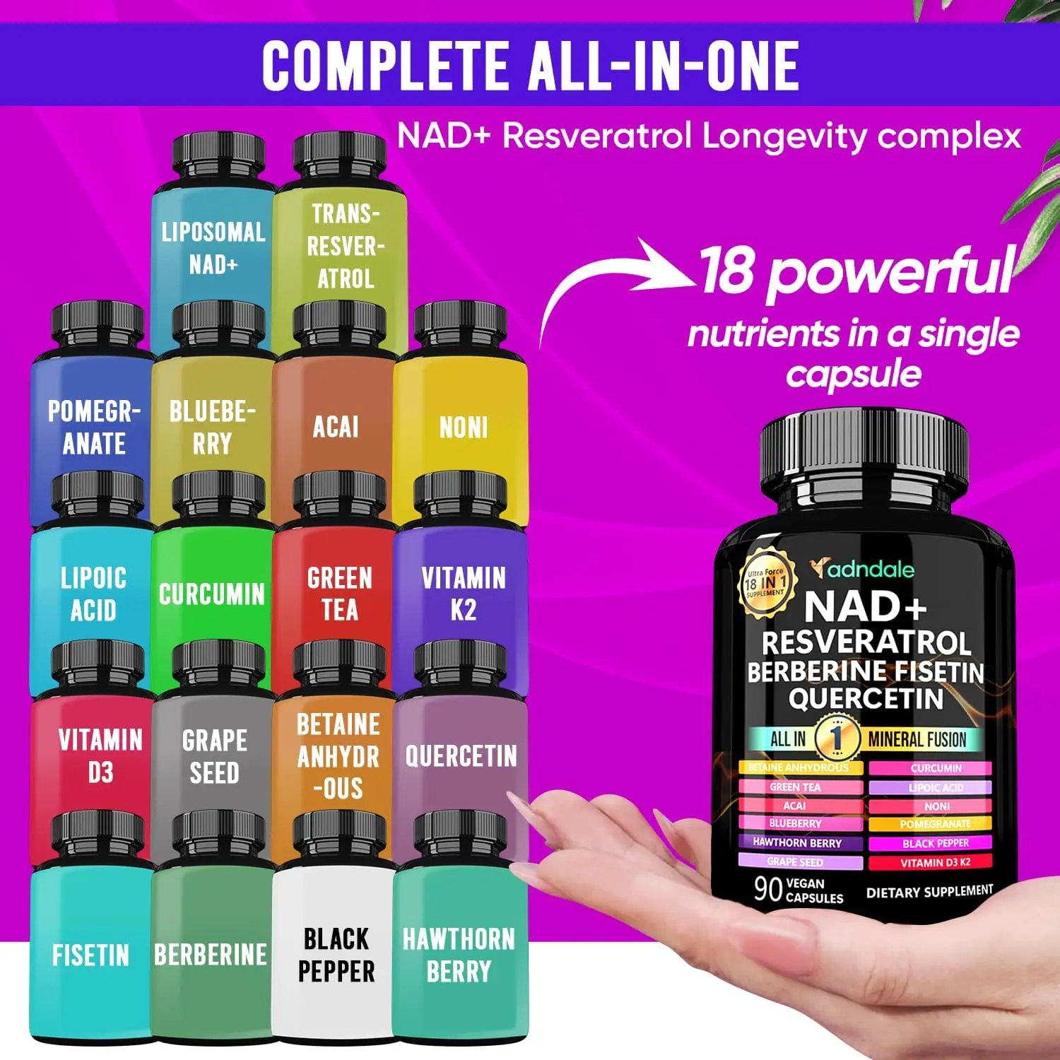 90pcs NAD Supplement - Longevi - Longevity Health & Wellness Hotel recensie en prijs