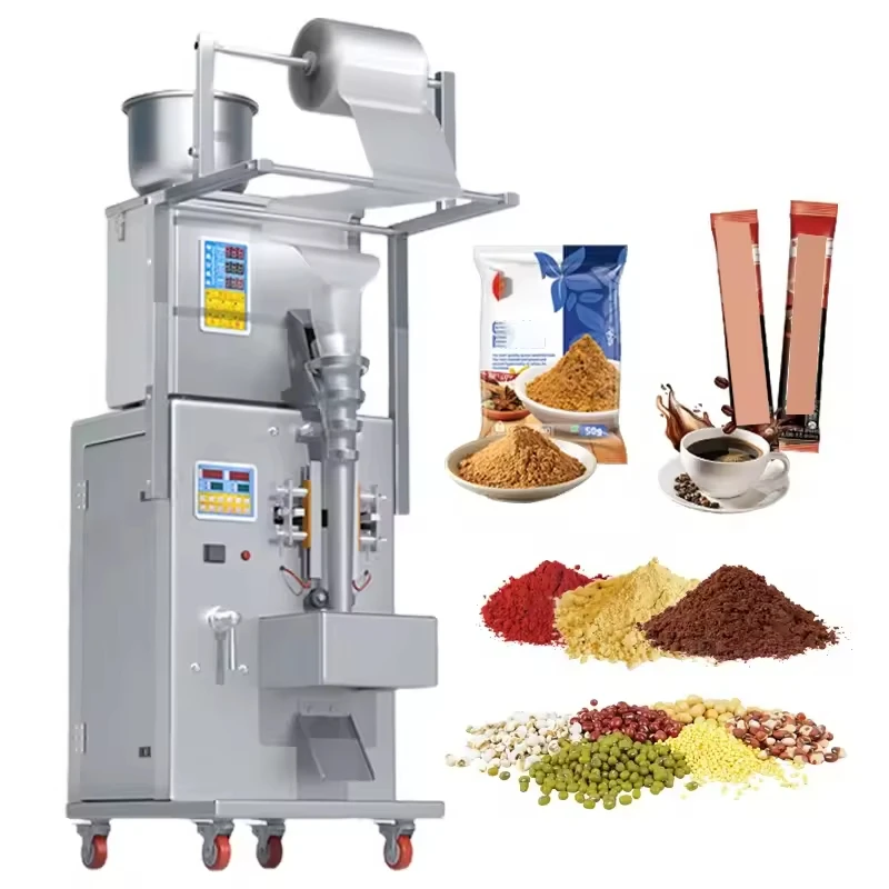 Vertical Sugar Stick Salt Seed Tea Coffee Spice Sachet Powder Granule Weighting Packing Automatic Packaging Machine