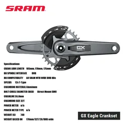 SRAM GX EAGLE TRANSMISSION Crankset No-nonsense, Two independently removeable MTB & Road bicycle acesssories cycling