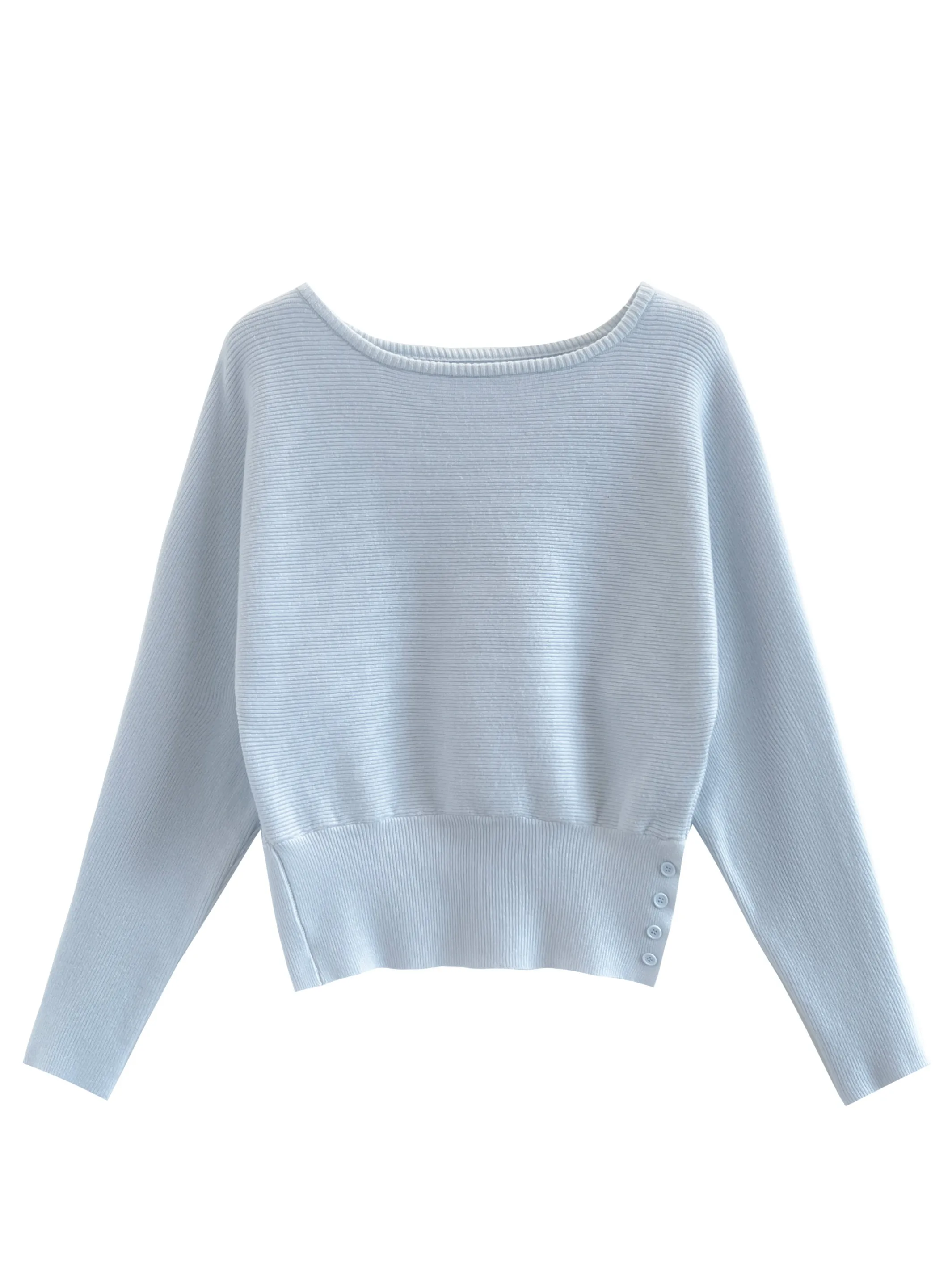 Maglia Asimmetrica a Manica Lunga da Donna Thirteenth Fac di Guangzhou, Top Monospalla Stile Coreano, Maglia Larga in Maglia