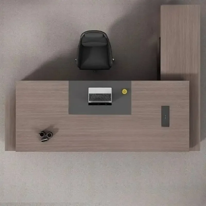 مكاتب مكتب تنفيذي مصممة فاخرة جمالية على شكل حرف L مكاتب مكتبية قابلة للتعديل منظمات Escritorio Oficina أثاث عصري