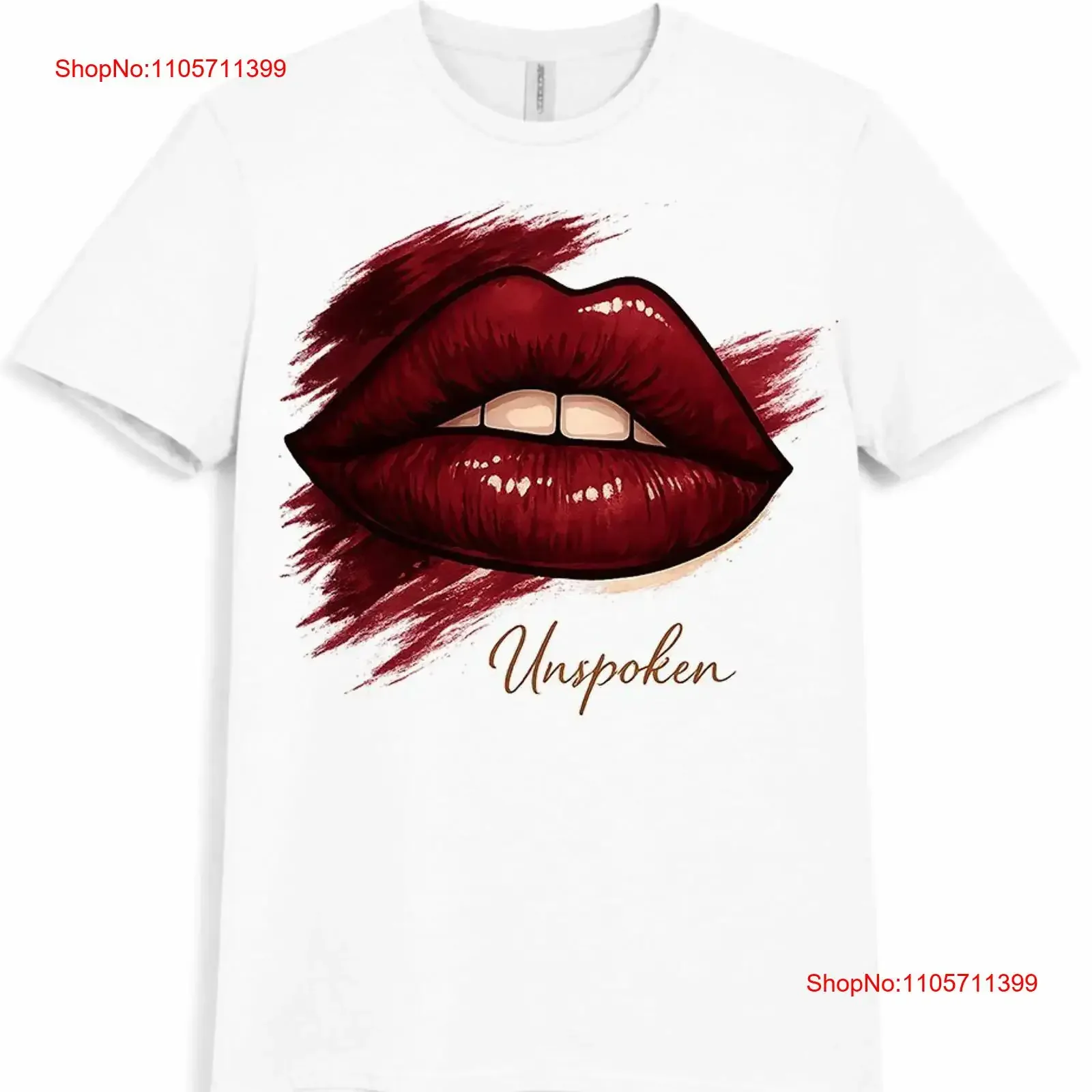 Lips Lipstick T Shirt Bold Sexy Makeup Fashion Style long or short sleeves vintage Washed Breathable homme streetwear Stretched
