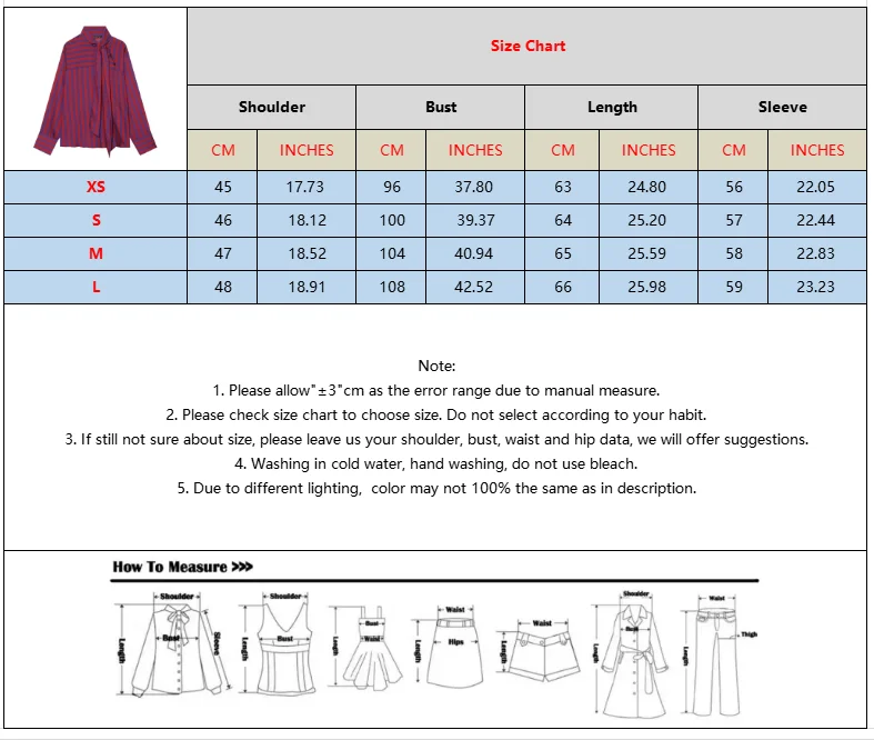 BSAY 2026 Neue Damenmode Elegantes Hemd mit Stehkragen, Wickel-Front, Streifenmuster, Schleife, Langen Ärmeln, Lockerer Passform und Dekorativen Knöpfen – Detail 1